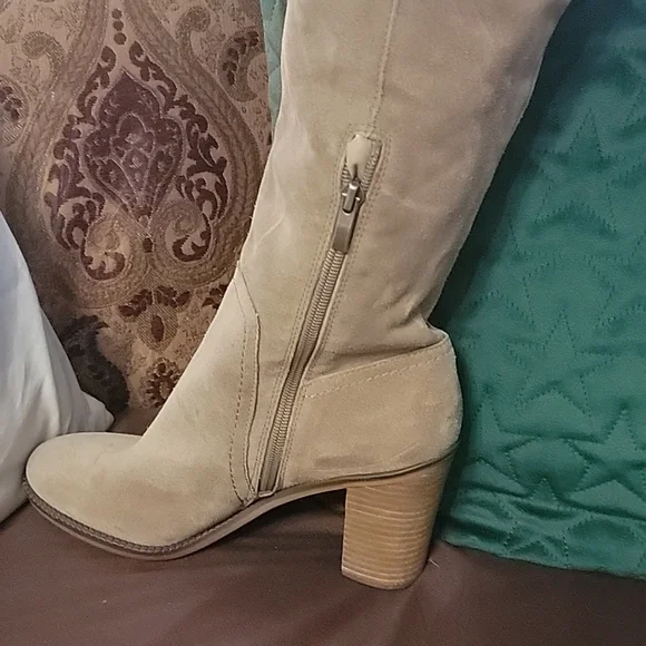Franco Sarto long boots size 9 elegant excellent condition color tan - Picture 5 of 17